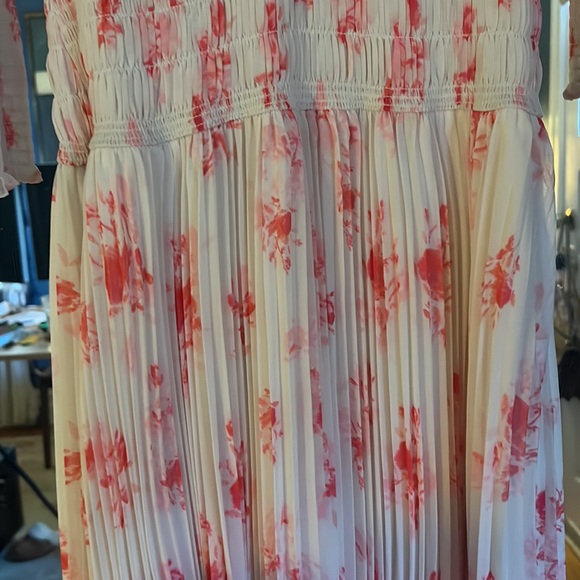 NWT Self-Portrait Floral Print Pleated Midi Dress US size 2 - Picture 12 of 13